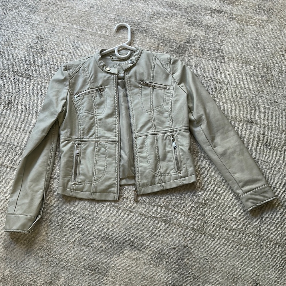 Faux Leather Jacket Girls Medium